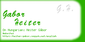 gabor heiter business card